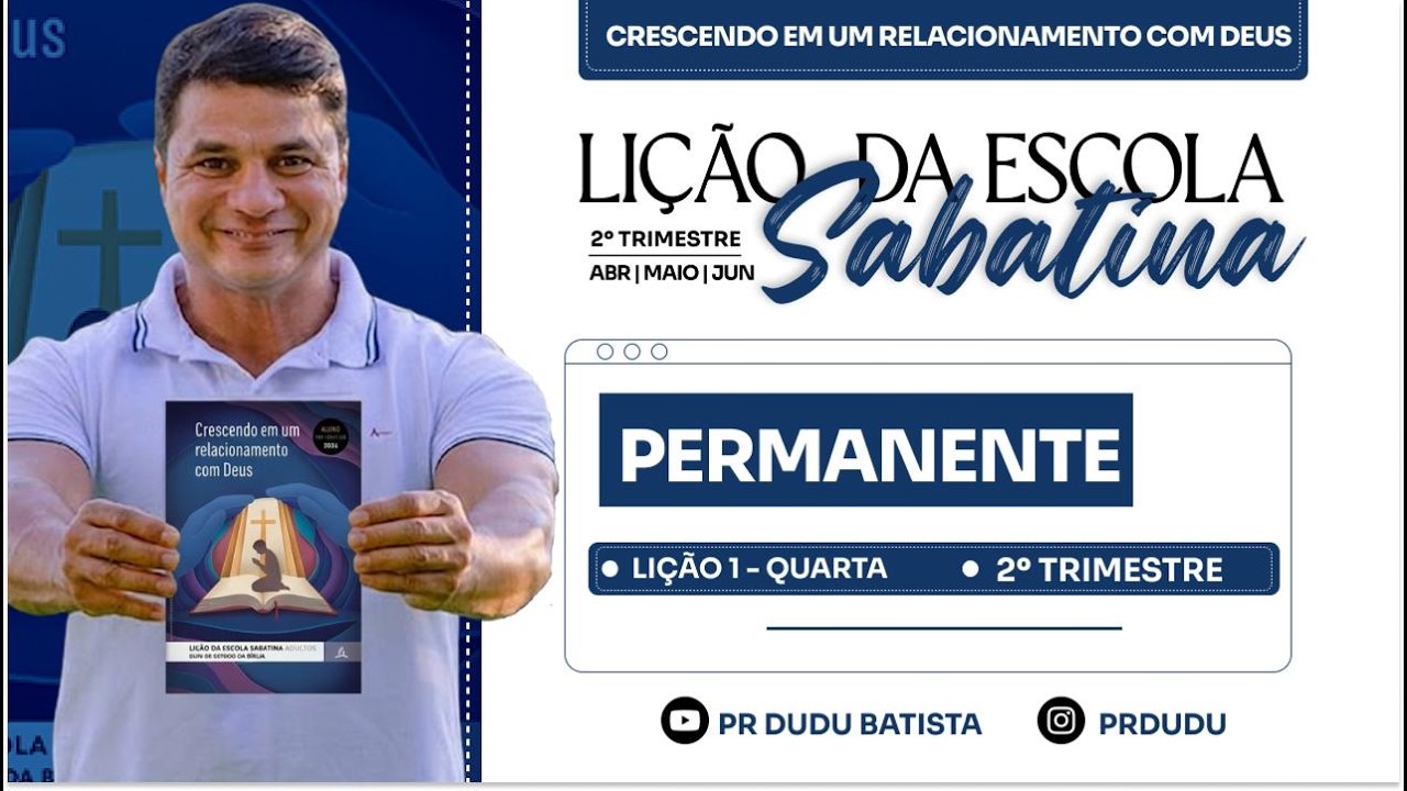 COMPLETA, DESCULPEM, Li&ccedil;&atilde;o da  Escola Sabatina ADULTOS , Quarta 01/04/2026  