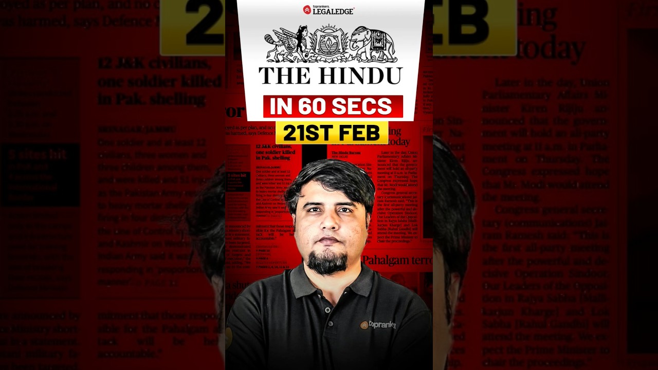 The Hindu in 60 sec #thehindu #currentaffairs #clat2027