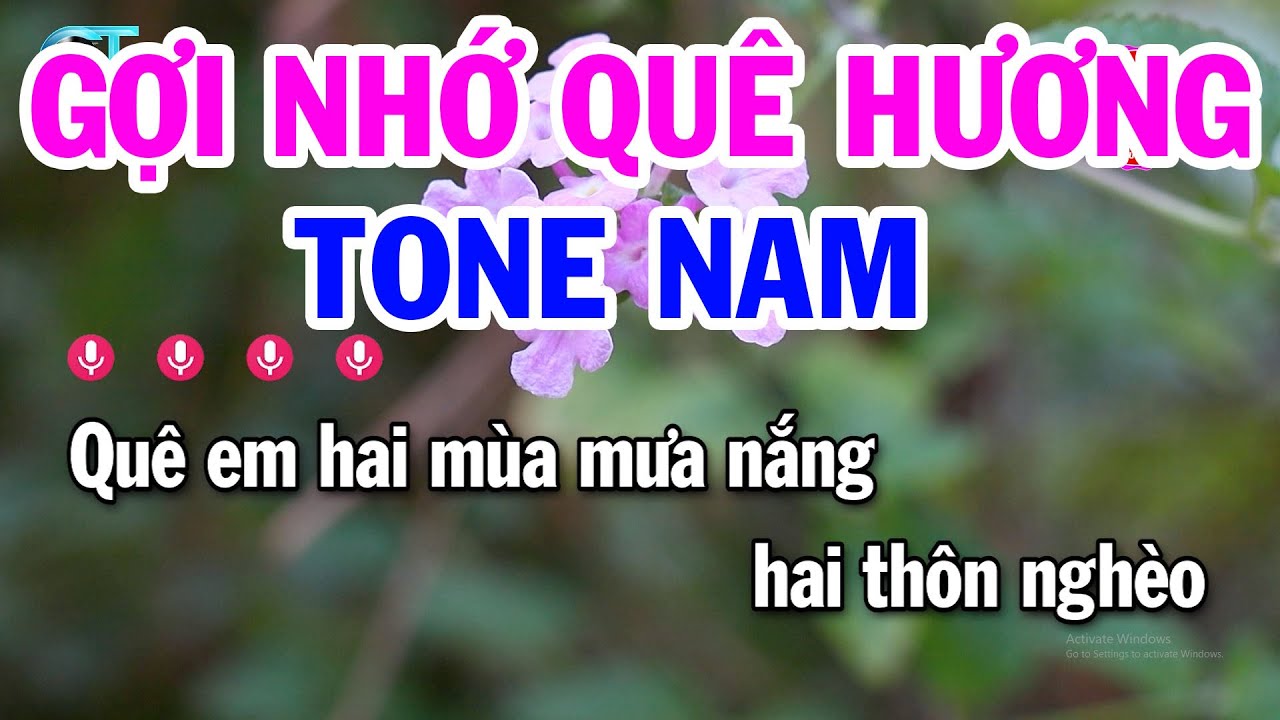 Karaoke Gợi Nhớ Quê Hương Tông Nam ( Am ) Beat Hay Nhạc Mới