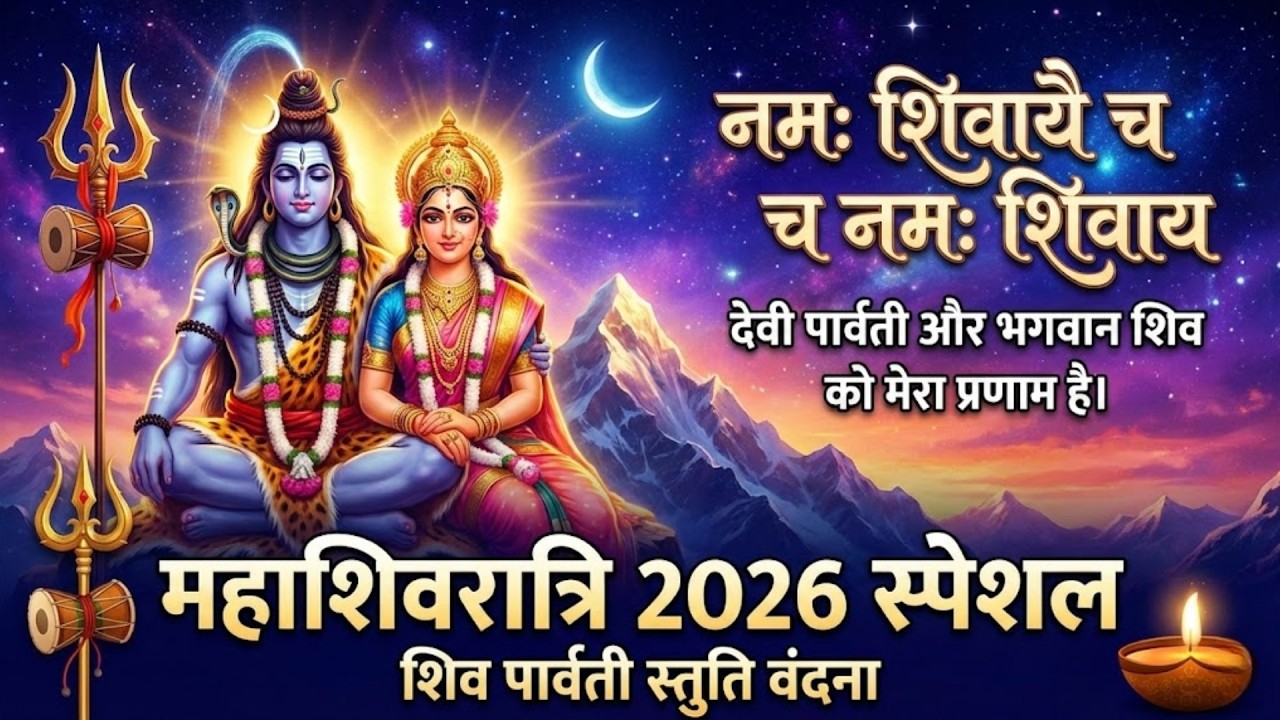 शिव -पार्वती स्तुति ||  Morning Positivity: नमः शिवायै च नमः शिवाय  (Maha Shivratri 2026)