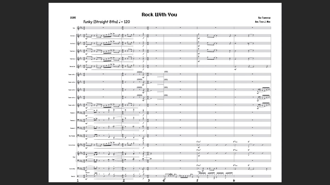 Rock With You - Big Band Vocal arrangement
