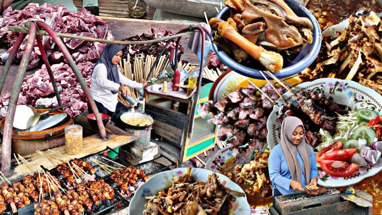 Gokil !! Dagingnya Gede n Empuk Banget !! Bumbu Sate Kambing Yang Meresap Sampai Ke Dalamnya !!