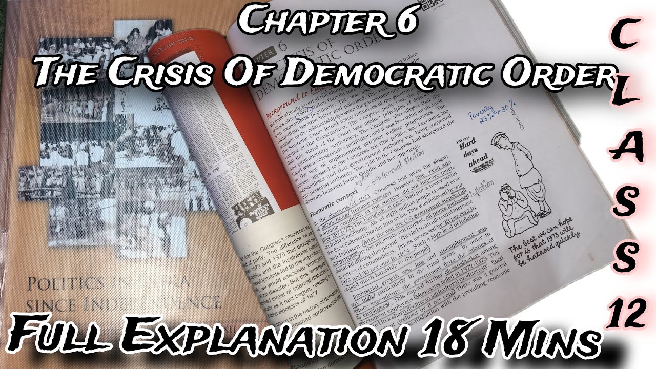 The Crisis Of Democratic Order Class 12 Political Science | Full Explanation with Notes| NCERT