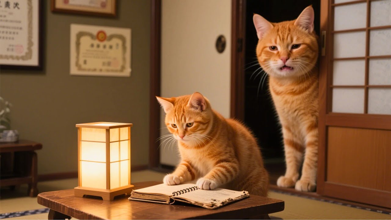 Kitten Ginger Excels in School But Lacks Books 😿,  Mama Cat Works in Rain to Help Her 😿❤️