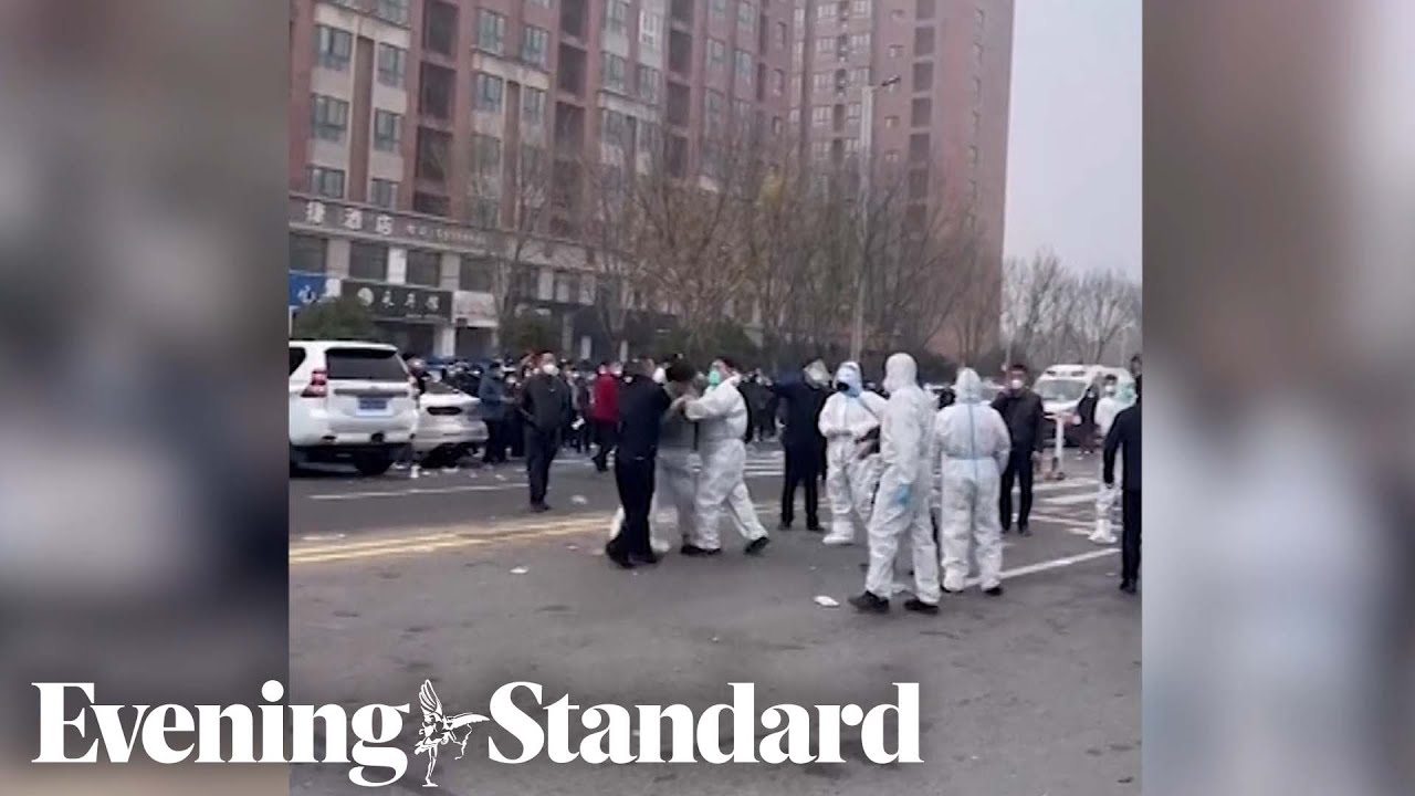 Protests break out at world&rsquo;s largest iPhone factory in China