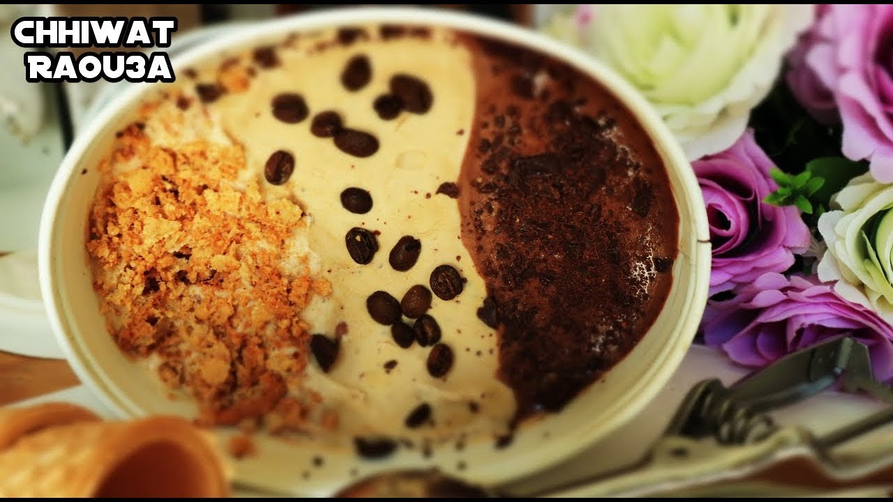 جدييد ايس كريم او كلاص الطاسة بثلاتة نكهات سهل جدااا بدون ماكينة/ice cream