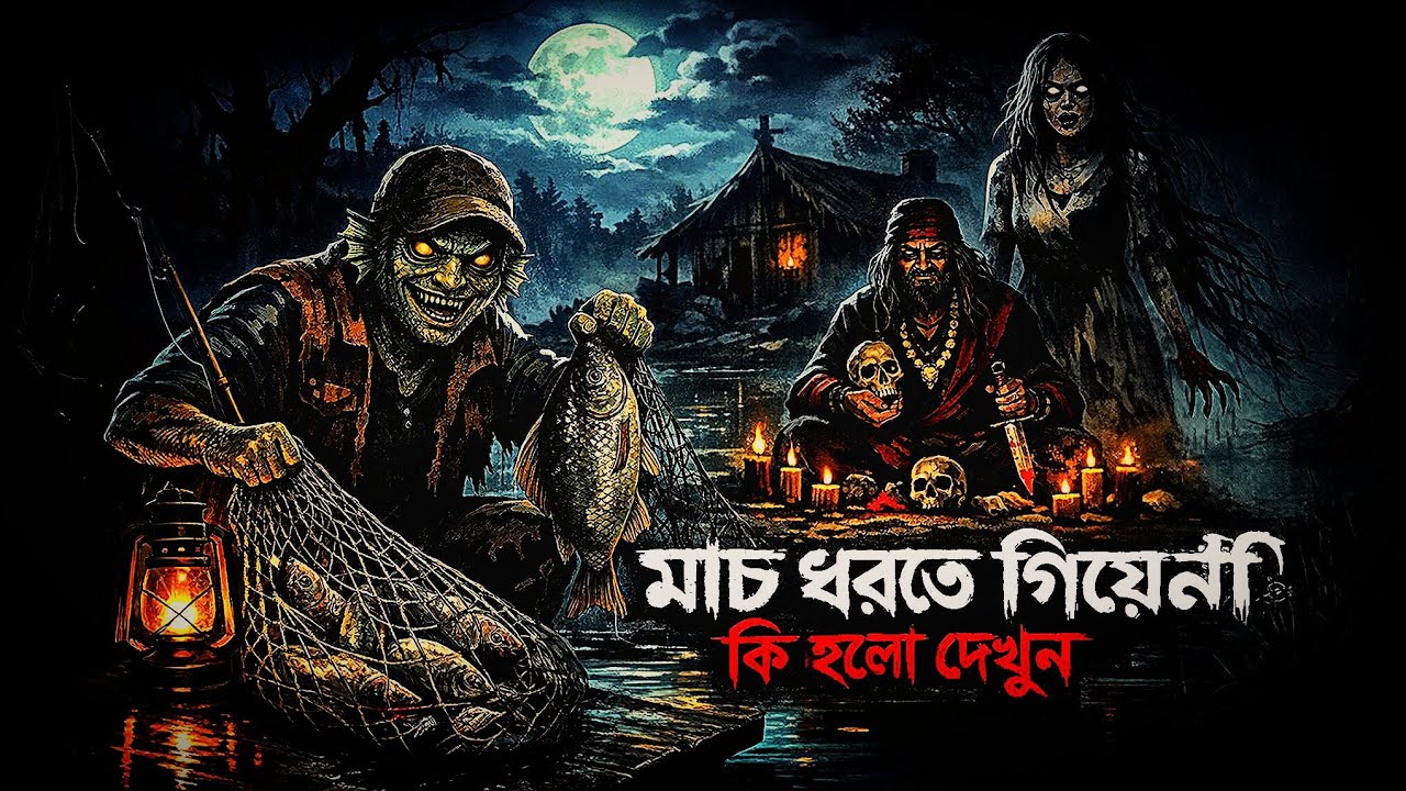স্মশান এর পাশে মাছ ধরতে গিয়ে রাত ২ টাই যা ঘটলো।full story। Vuter cartoon video। bangla horor cartoon