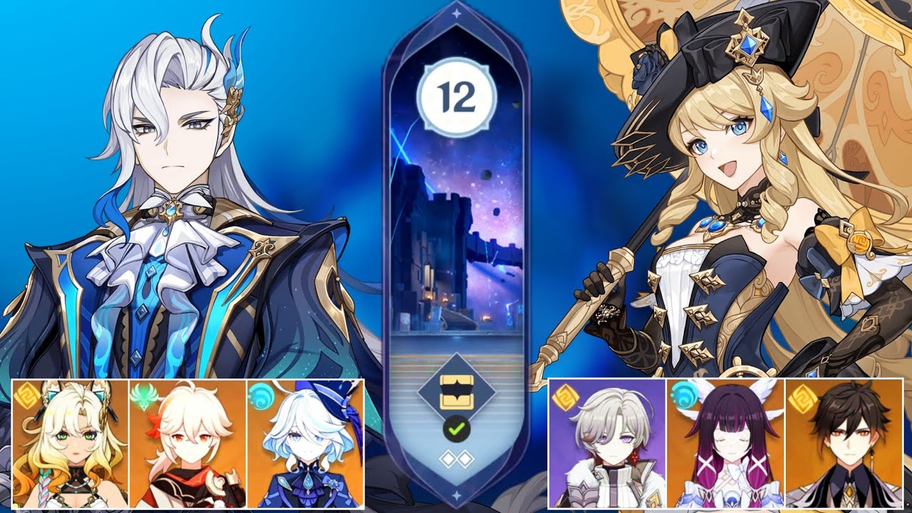 【原神】 1凸ヌヴィレットPT｜無凸ナヴィアPT｜Ver.6.3/6.4LunaIV 螺旋12層【Genshin Impact】