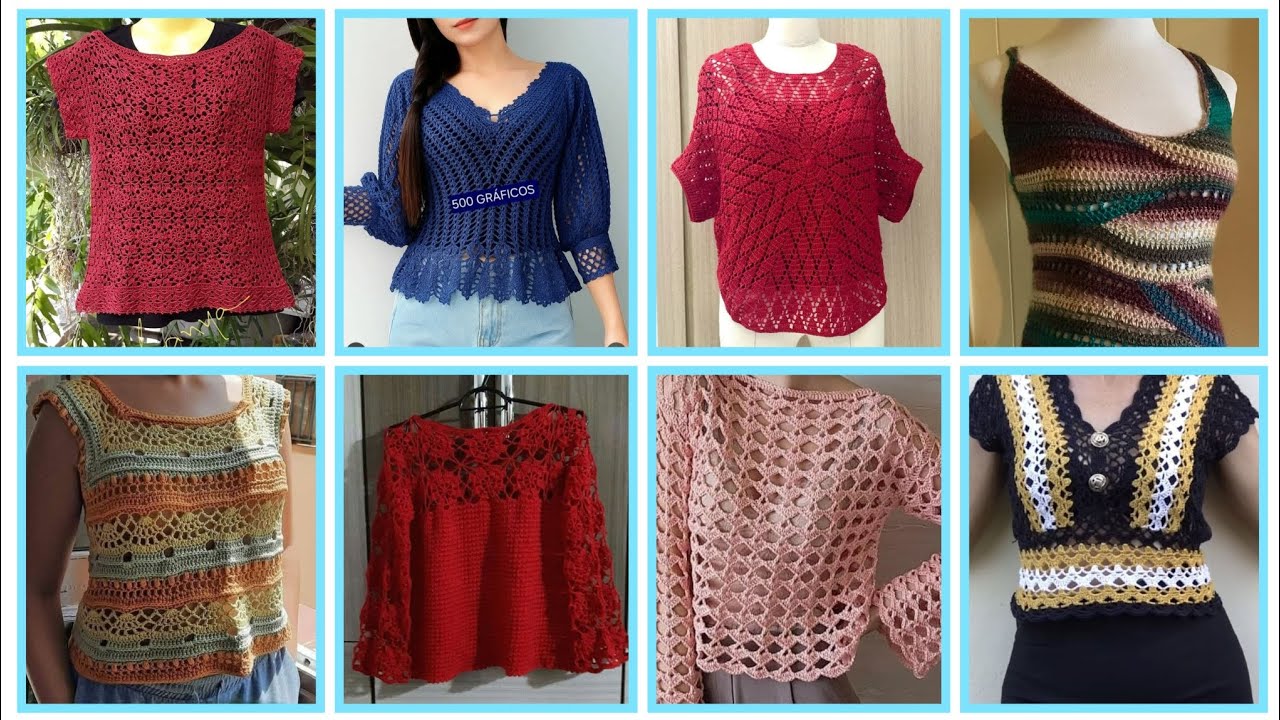 Вязаная крючком блузка // Вязаная и кружевная блузка ручной работы, самая модная