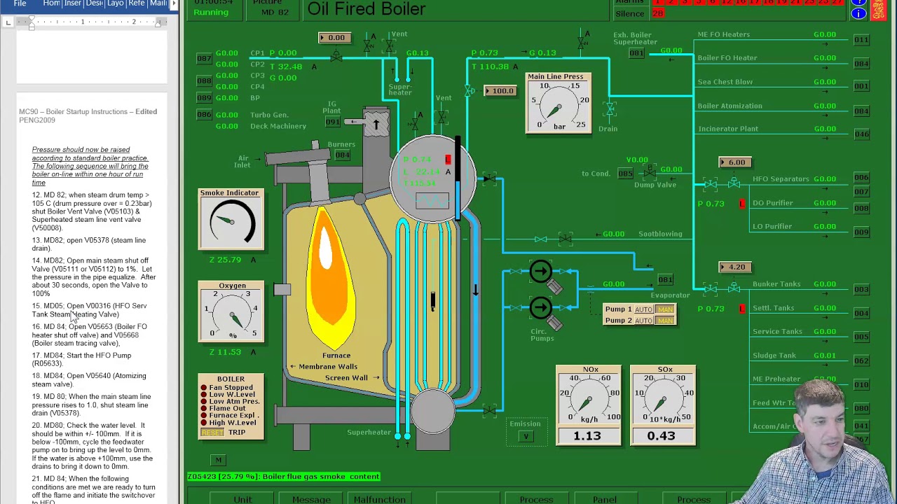 MC90-V Boiler Startup - 2020 update - Power Plant Simulation