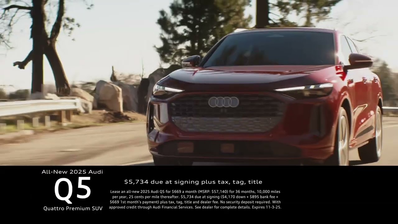 All-new 2025 Audi Q5 quattro Premium SUV October Lease Offer