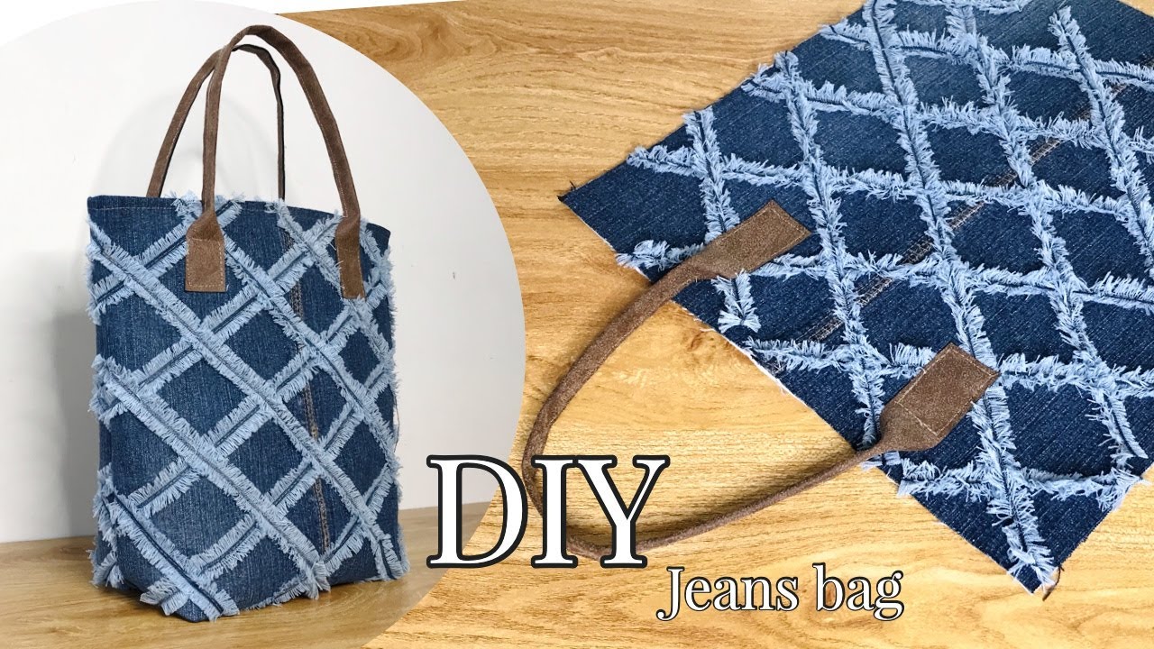 How to sew a Denim Bag | Jeans Recycle Bag Tutorial l DIY Denim Bag | Jeans Bag | Reuse old Jeans