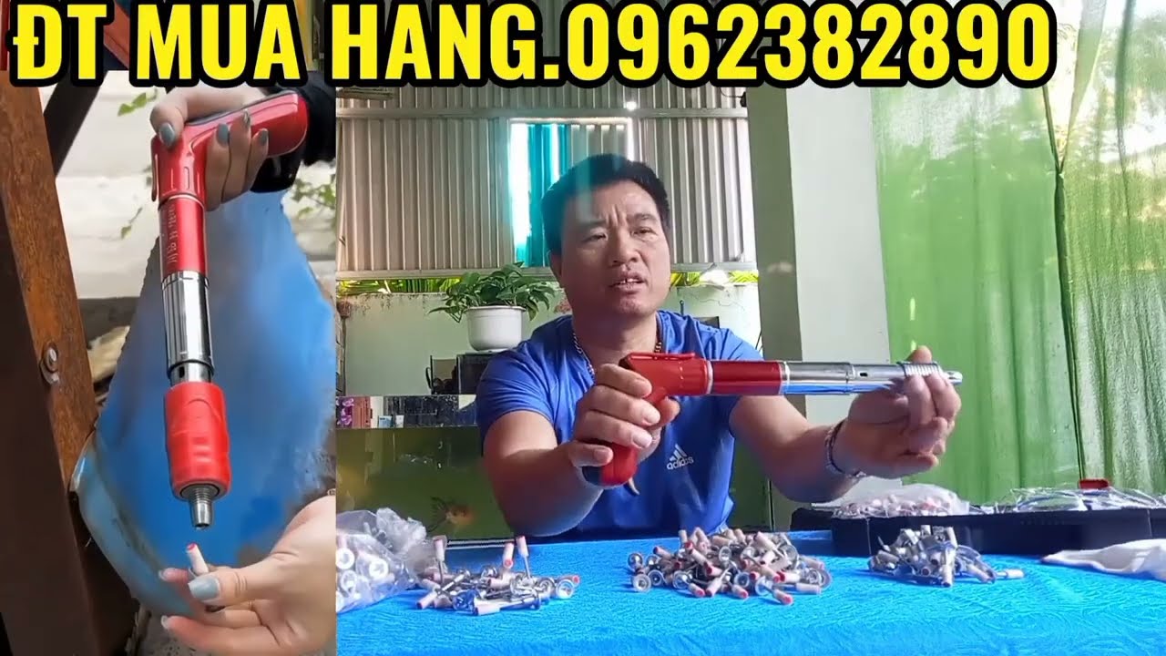 SÚNG BẮN ĐINH BÊ TÔNG SẮT THÉP THẾ HỆ MỚI TẶNG KÈM THEO ĐINH PHỤ KIỆN NHƯ VIDEO 