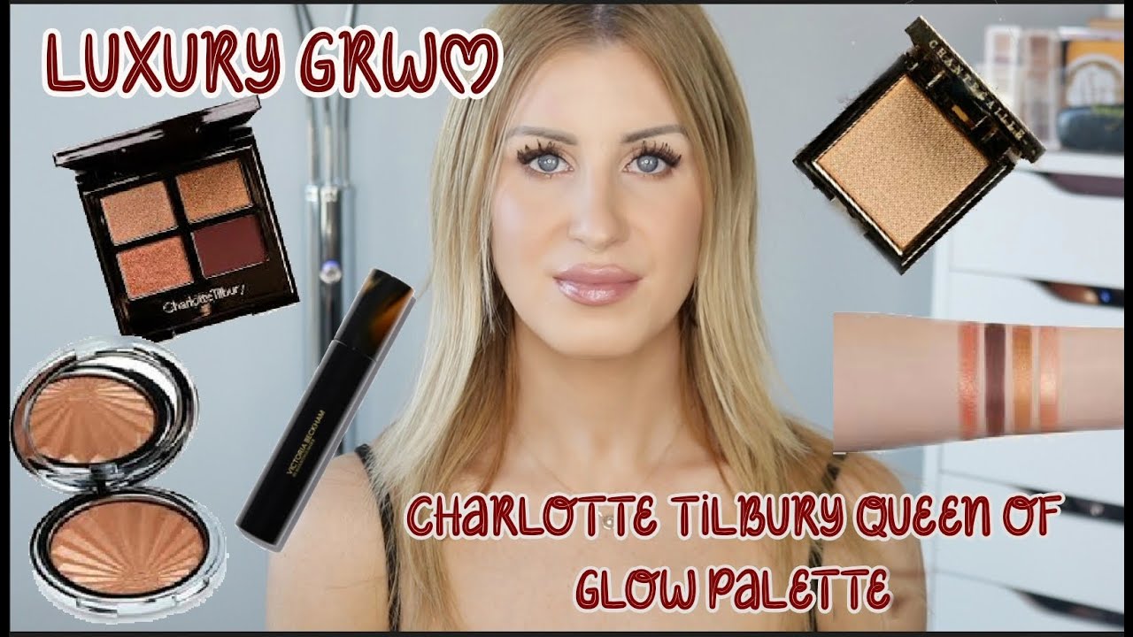 ✨CHARLOTTE TILBURY THE QUEEN OF GLOW PALETTE & TUTORIAL | PLAYING WITH LUXURY MAKEUP✨
