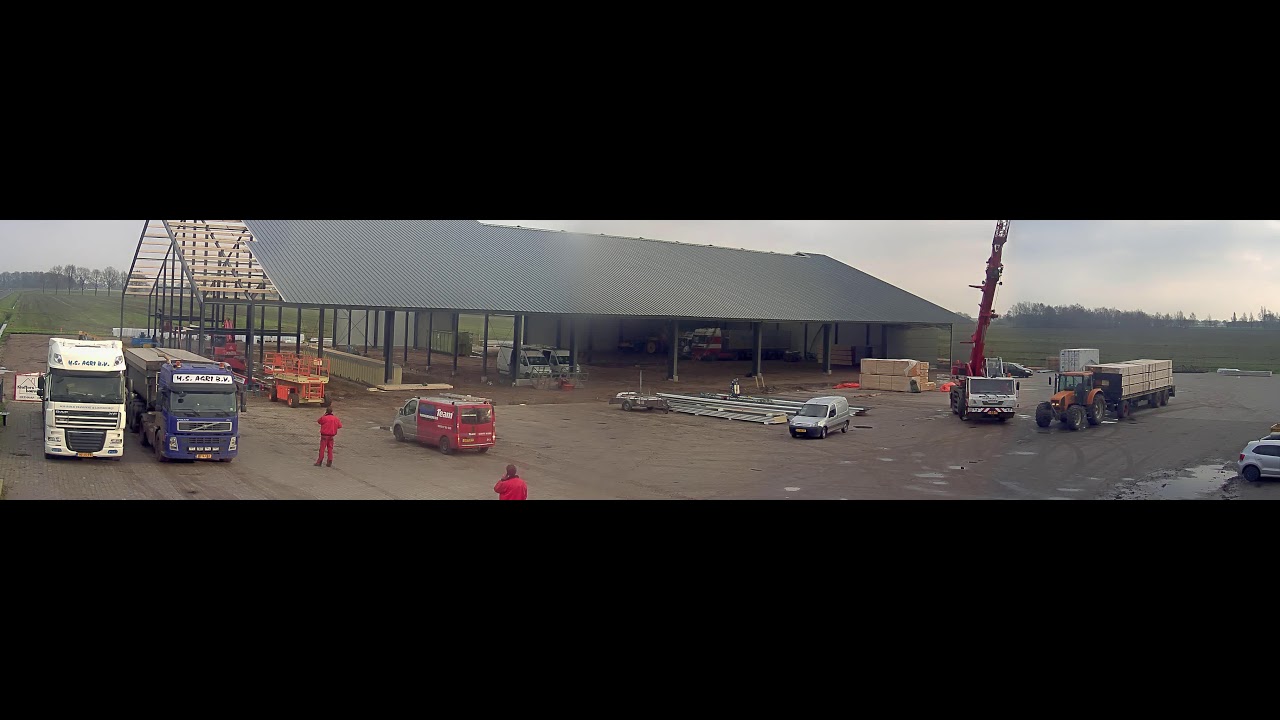 TIMELAPSE NIEUWE SCHUUR ZUIDLAARDERVEEN - H.S. AGRI B.V.