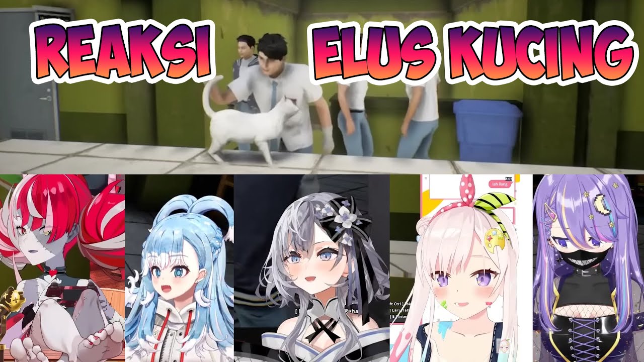 Reaksi Ollie, Kobo, Zeta, Iofi, Moona Saat Elus Kucing di Game Troublemaker