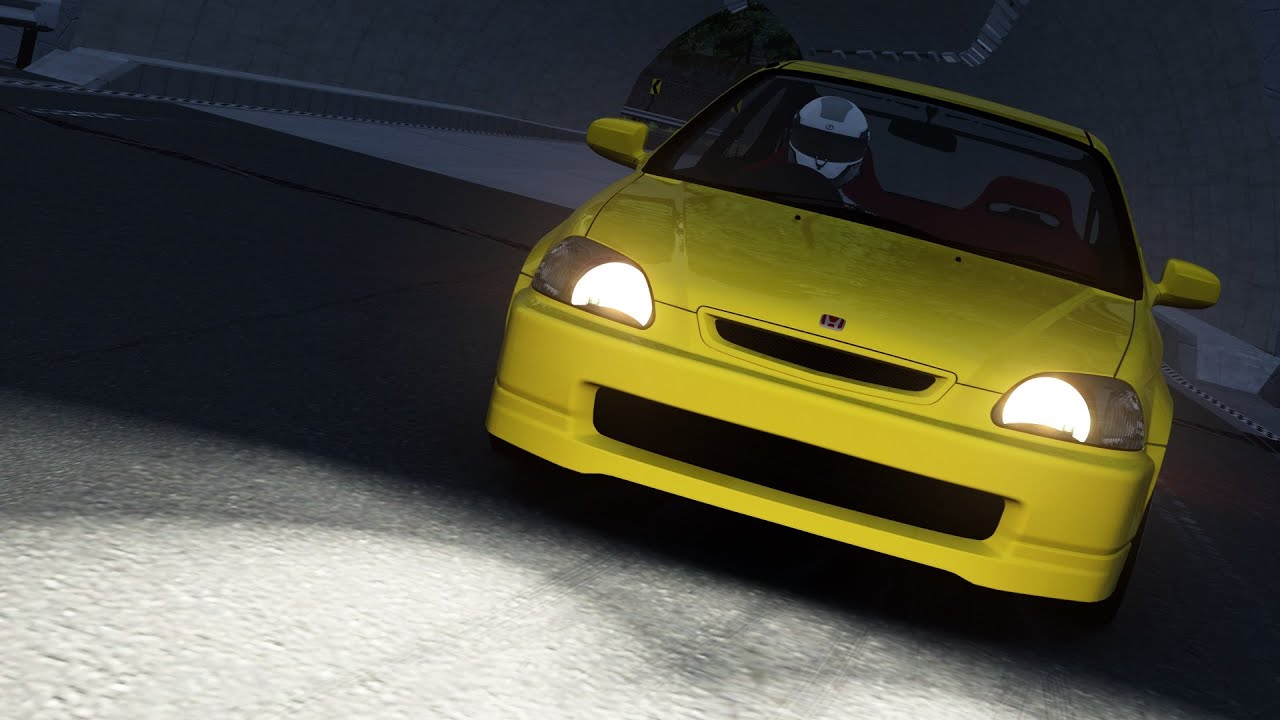 When V-TEC Kicks In | Assetto Corsa Happogahara峠  | Night Touge w/Civic EK9 | 4:20.106