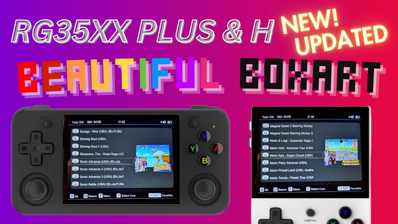 RG35XX Plus & H Stock OS Boxart Tutorial | NEW UPDATE