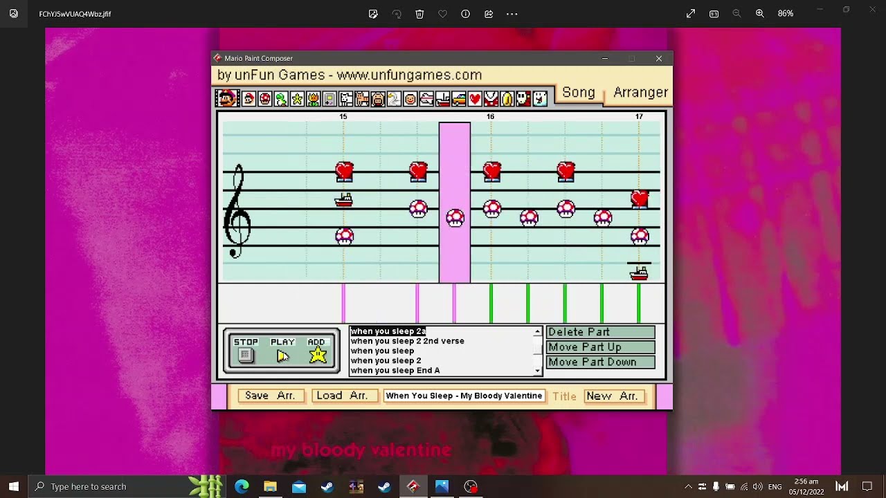 My Bloody Valentine - When You Sleep - Mario Paint Composer - Cover -