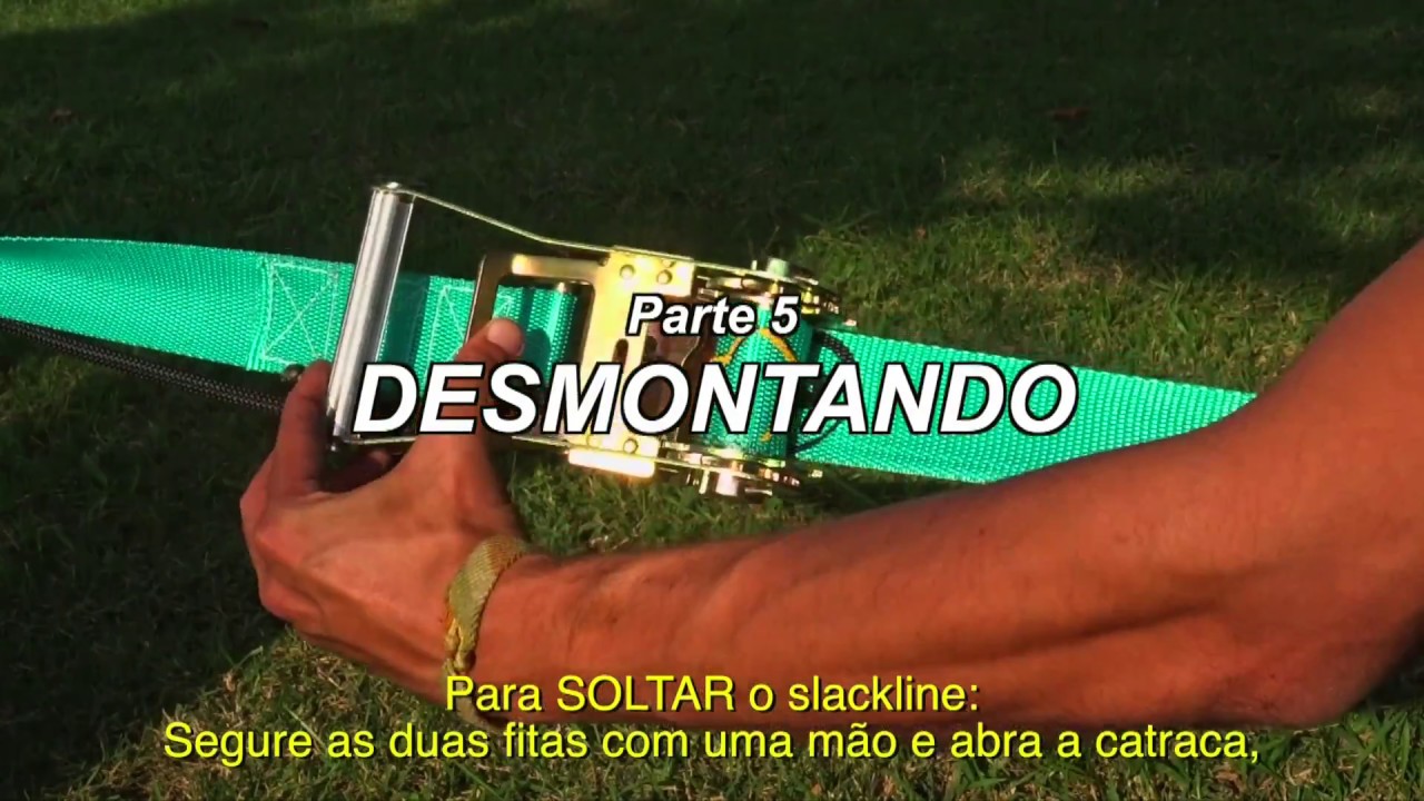 Como Montar e Desmontar o Slackline (com BackUp) - Nokaya Slackline