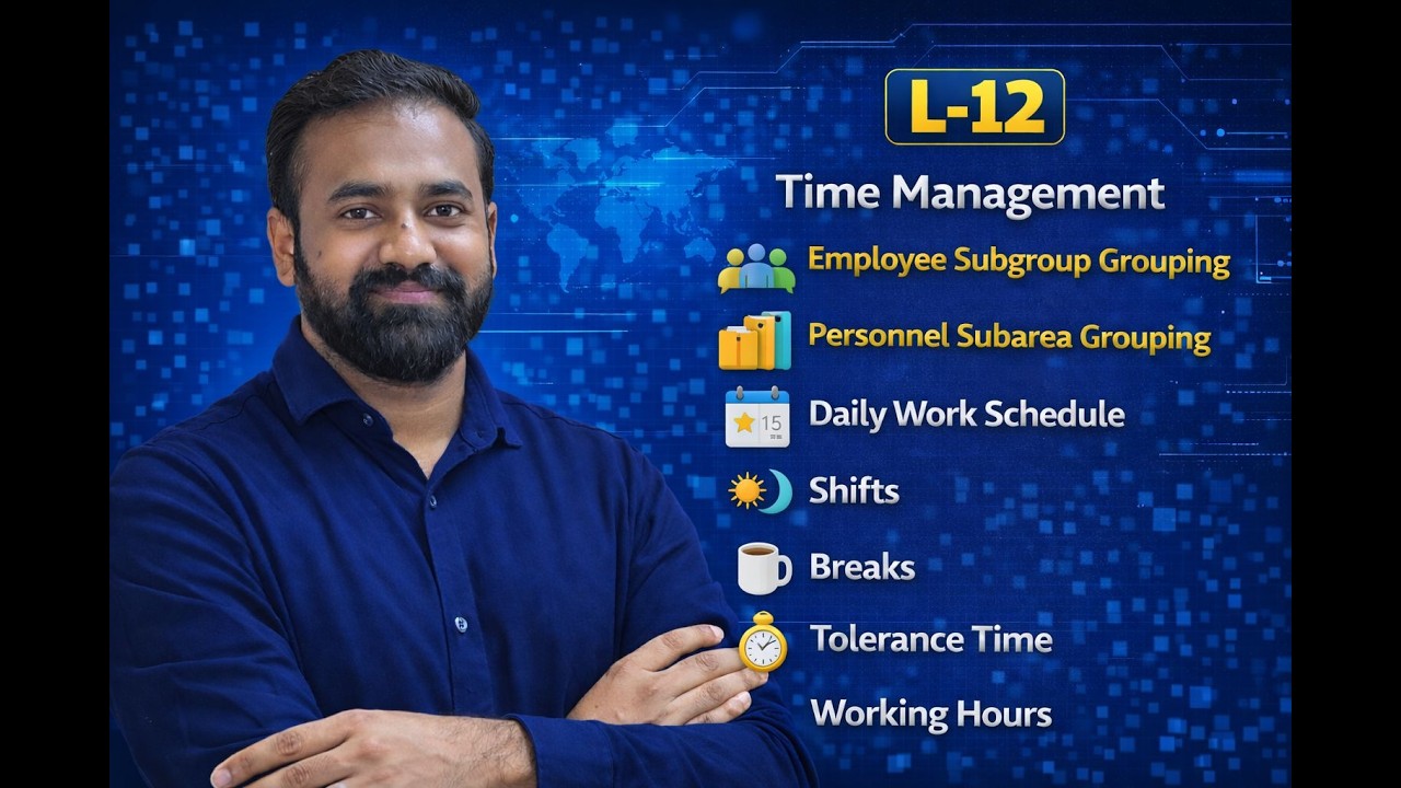 SAP HCM L-12 | Employee Grouping, Work Schedule, Shifts, Breaks & Working Hours Explained