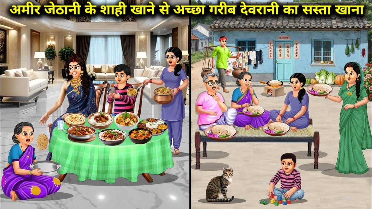 अमीर जेठानी के शाही खाने से अच्छा गरीब देवरानी का सस्ता खाना|The poor younger sister-in-law's humble