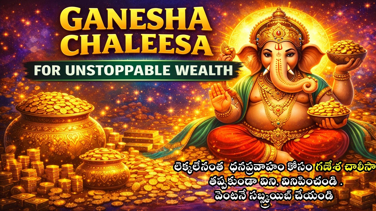 లెక్కలేనంత  ధనప్రవాహం కోసం గణేశ చాలీసా తప్పకుండా విని వినిపించండి . వెంటనే సబ్స్క్రయిబ్ చేయండి