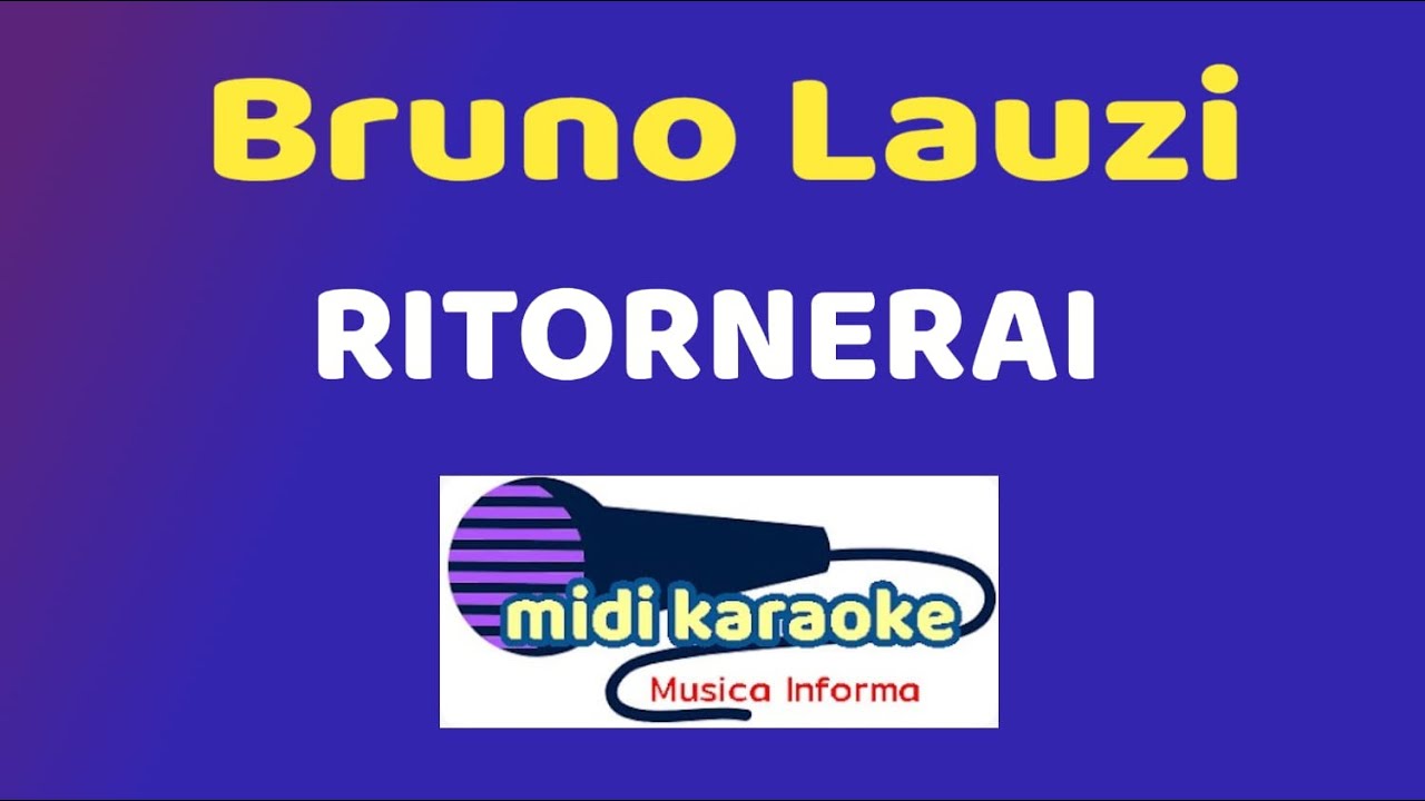 Bruno Lauzi  -  RITORNERAI - karaoke