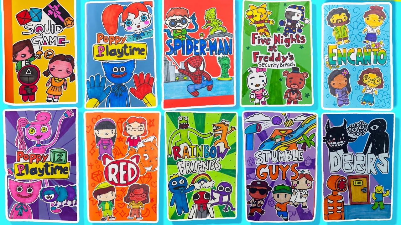 HAZ UN LIBRO PARA JUGAR - Poppy Playtime, Rainbow Friends, Spiderman, Red y Doors