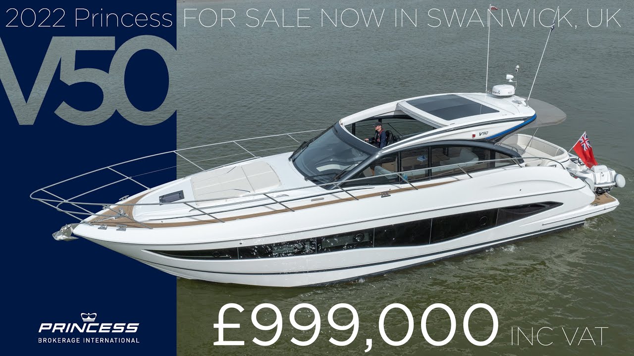 2022 Princess V50 'Olive May' FOR SALE Now in Swanwick, UK