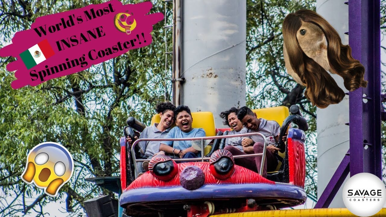 World's Craziest Spinning Coaster??! Raton Loco at La Feria de Chapultapec