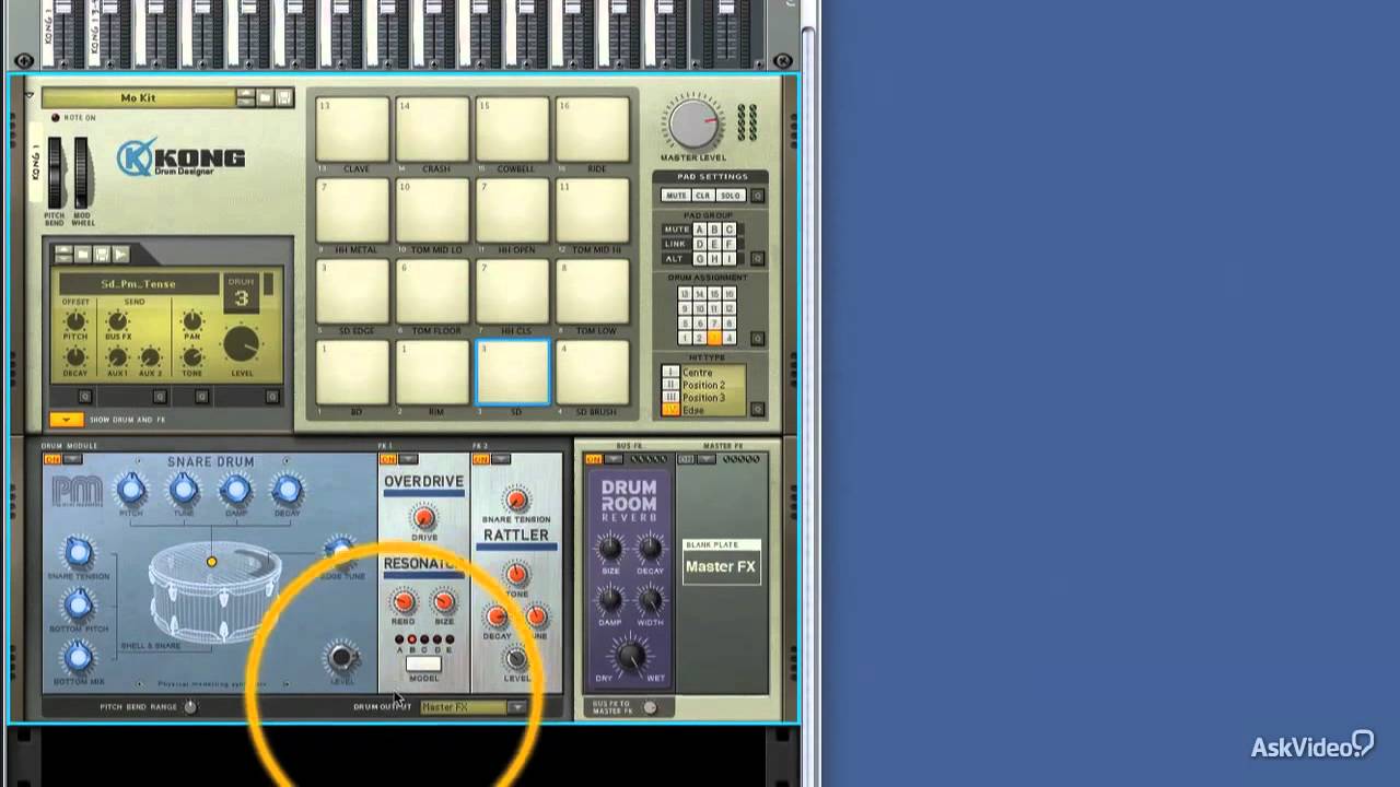 Reason 7 206: KONG: King of Drums - 47. Kong's Audio Outputs