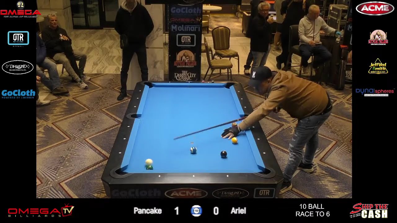 Pancake vs Ariel - 10 Ball Race to 6 - LIVE from the Omega Action Room!