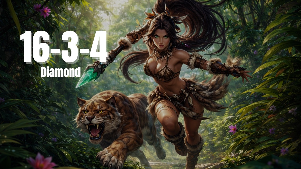 16/3/4 Diamond Nidalee Jungle — Full Game Carry