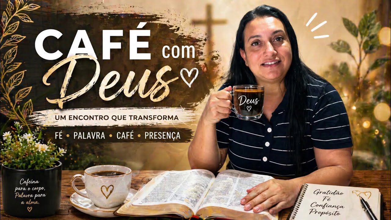 Café com Deus, toda tristeza se tornará em alegria.