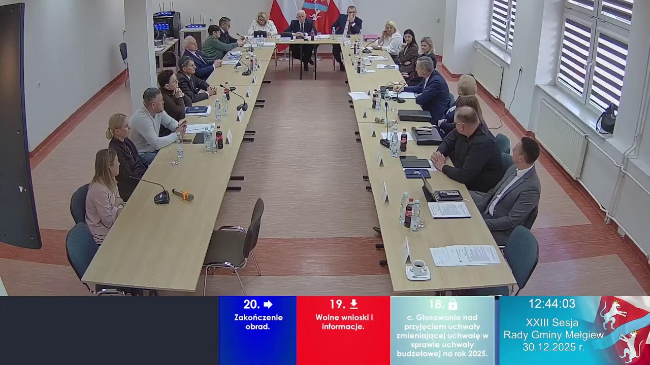 XXIII Sesja Rady Gminy Mełgiew (30.12.2025)