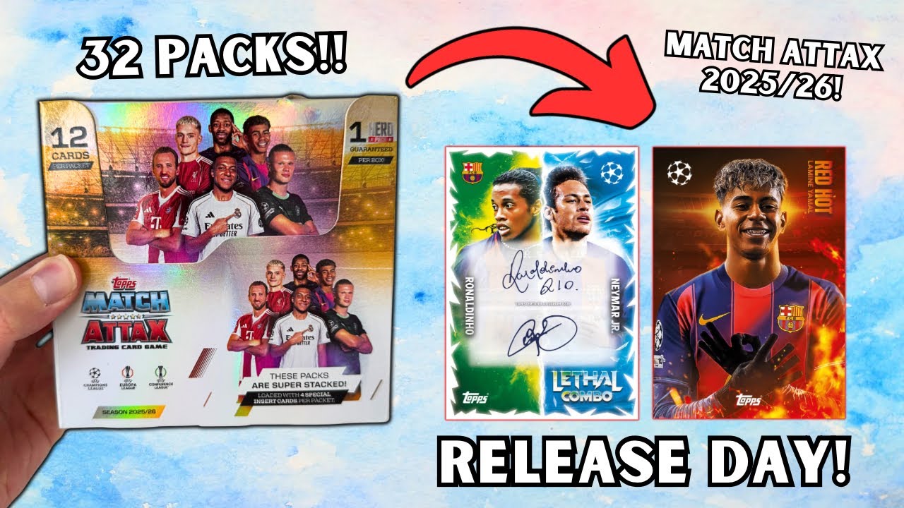 Opening the NEW Topps Match Attax 2025/26 booster box! 32 PACKS!