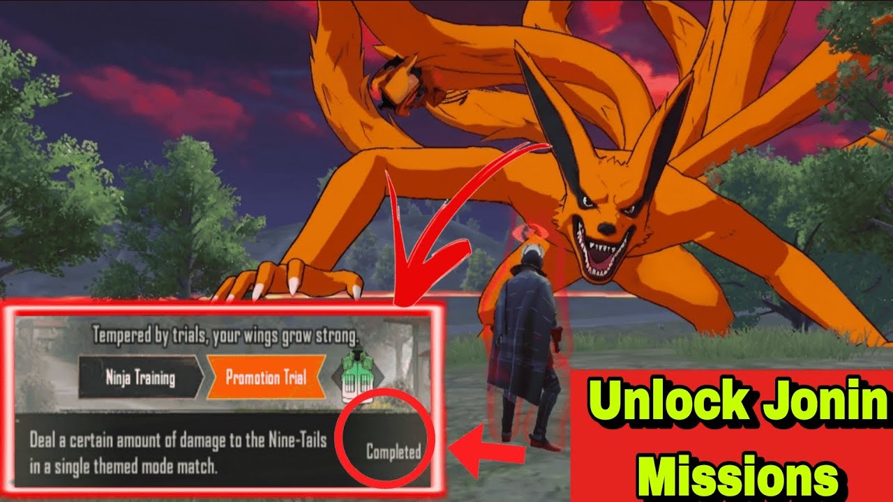 How to unlock Jonin Missions & Defeat the Nine-Tails and win a themed mode match #pubgmobile 