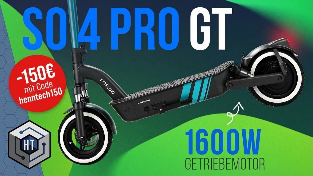SOFLOW SO4 PRO GT E-Scooter im Härtetest – Mehr Power geht kaum!