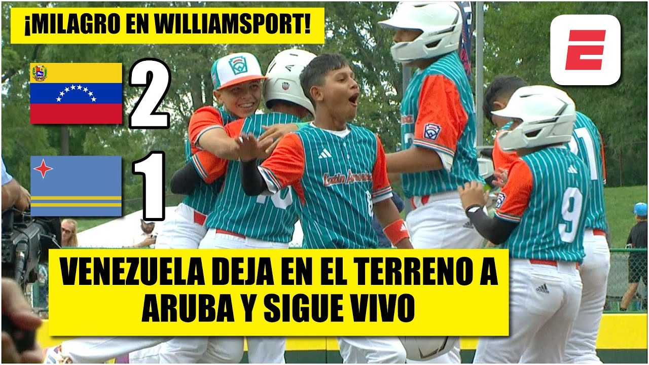 ¡EMOCIONANTE! Venezuela REMONTÓ ante Aruba, ganó 2-1 y sigue vivo | Resumen | LLWS | ESPN Beisbol