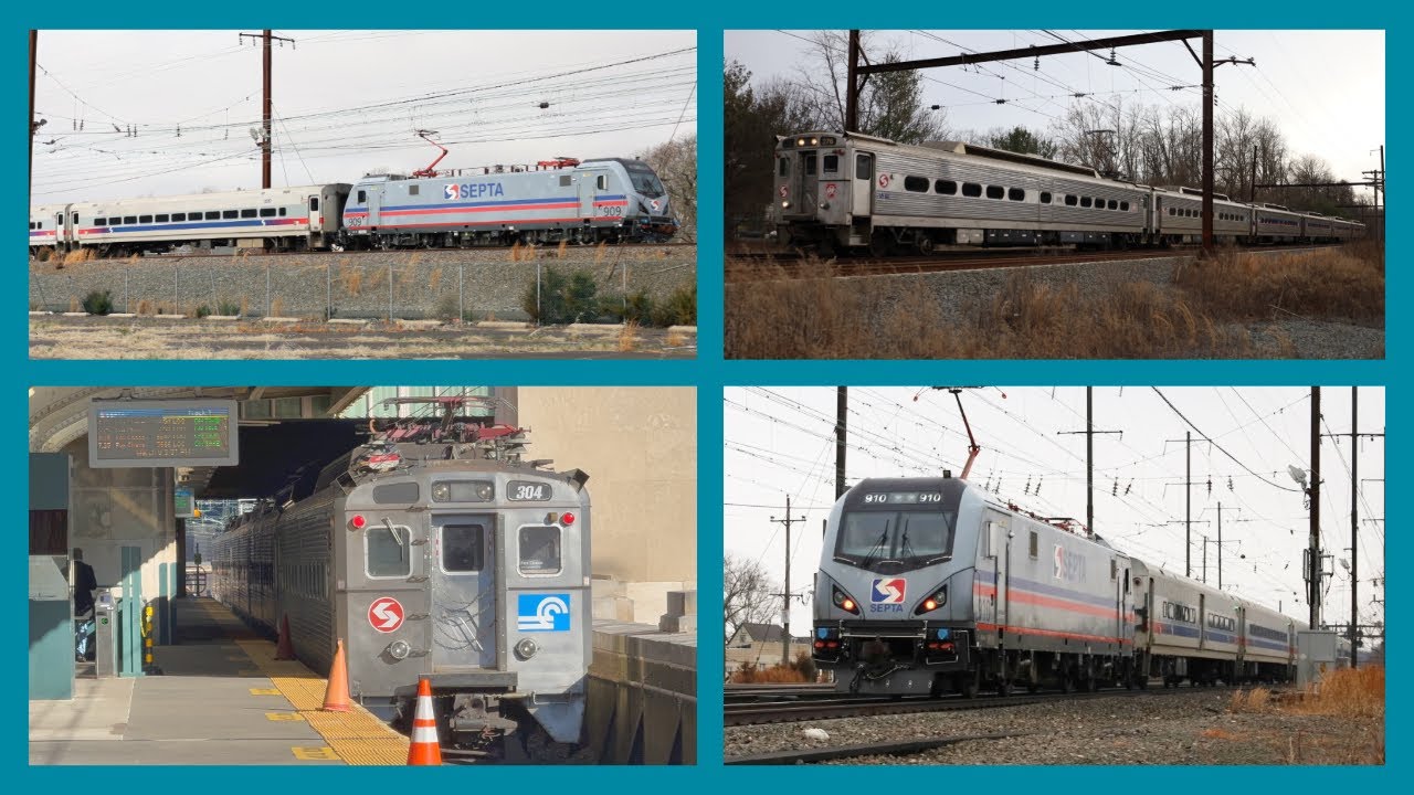 Septa Heritage Units & Push Pull Sets On The West Trenton Line & Northeast Corridor