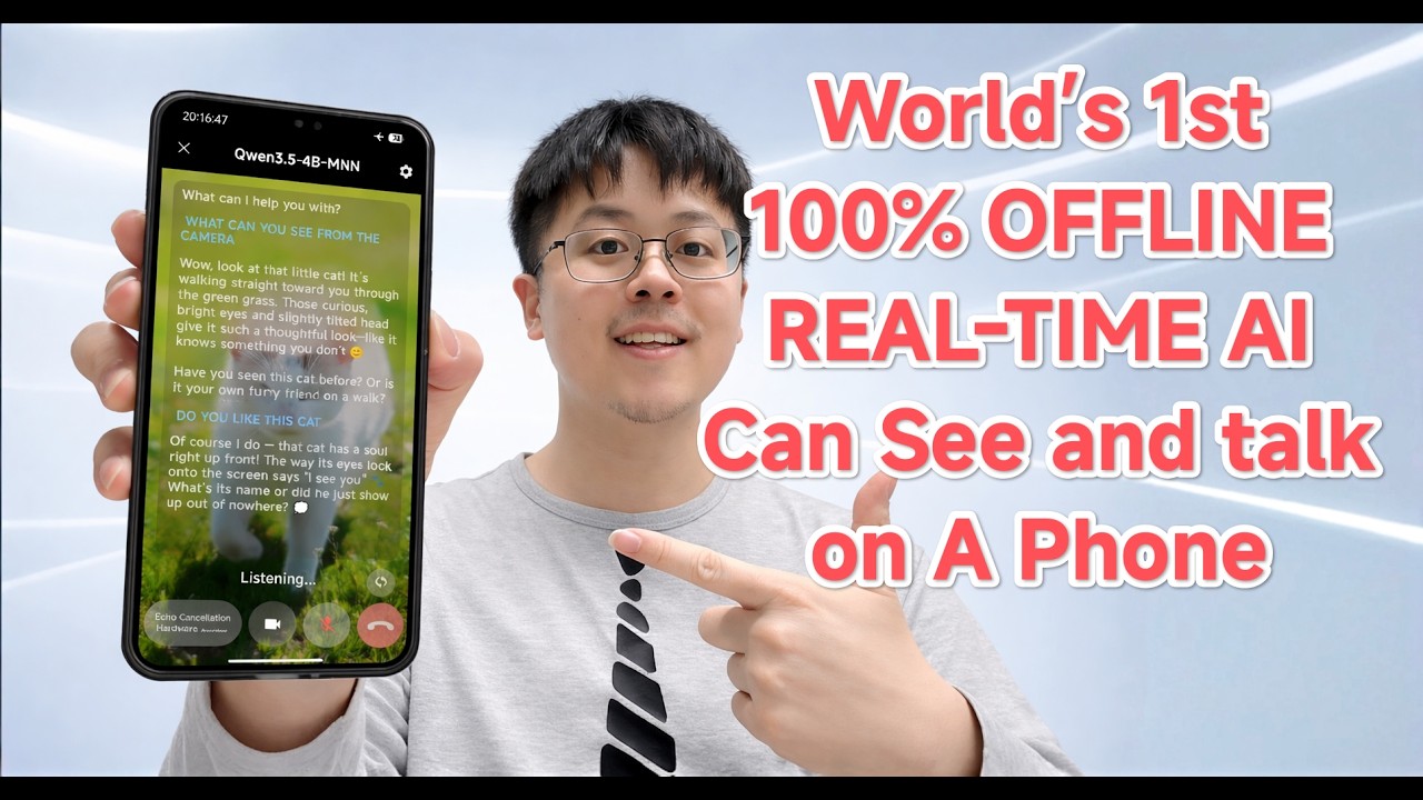 I Built the World&rsquo;s 1st Offline AI That Can See & Talk on A Phone 🤯