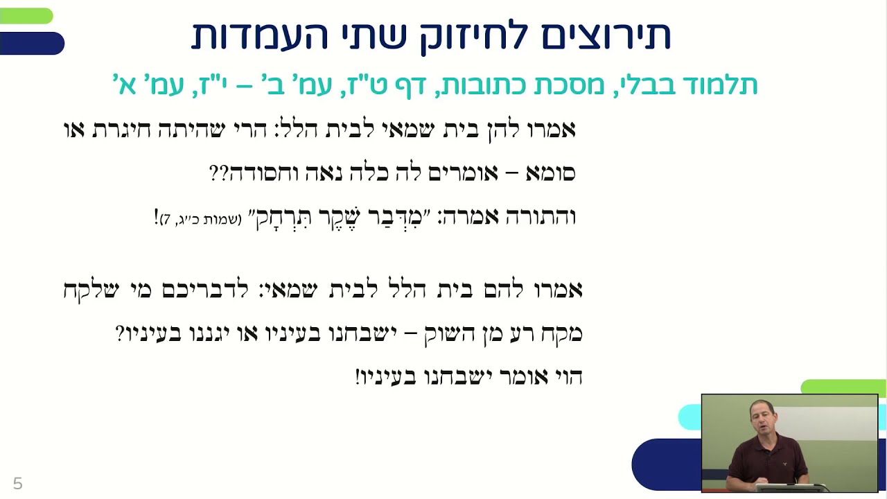 סוגיה 11 : כיצד מרקדין לפני הכלה? (יחיד וחברה - דברים שבינו לבינה)