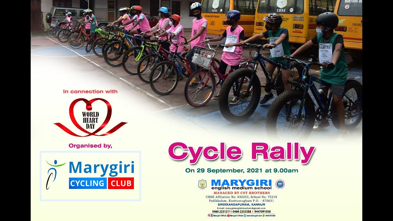 Cycle Rally #World Heart Day #Marygiri Cycling Club #Marygiri English Medium School, Sreekandapuram