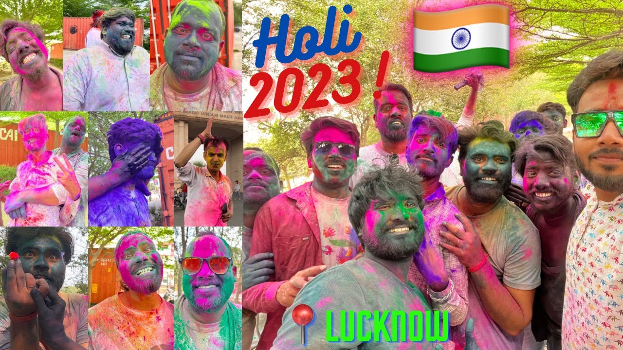 Lucknow Holi 2023 🇮🇳🎊🌈 | Pakke Rang ki Holi | Dry Holi | Holi Vlog | Holi Festival India