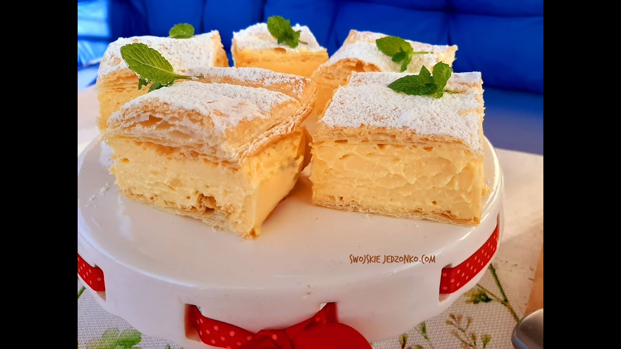 Kremówka budyniowa - prosty przepis na pyszne ciasto ,#dokawy #kremówka #napoleonka #ciasto