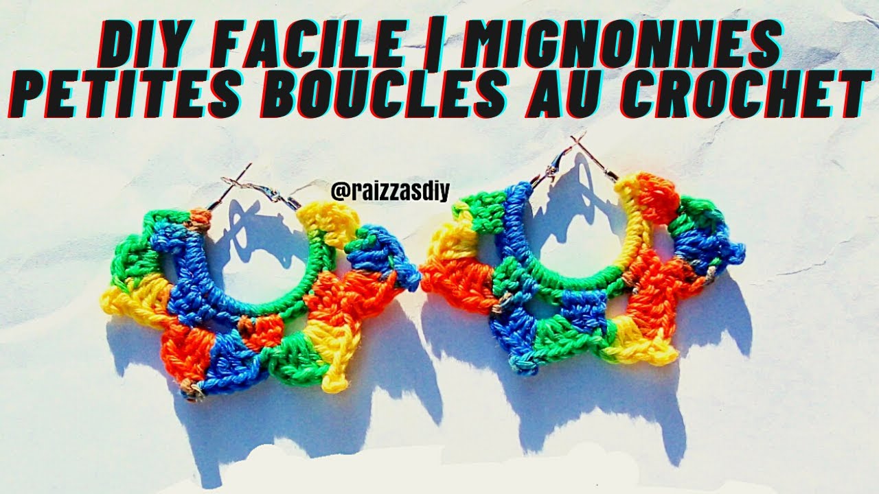 DIY FACILE | BELLES BOUCLES D'OREILLES AU CROCHET | RAIZZASDIY
