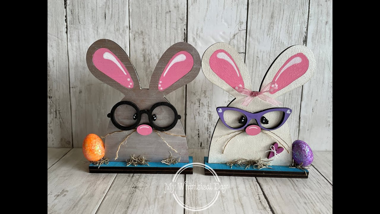 Cute Wood Bunny Couple!