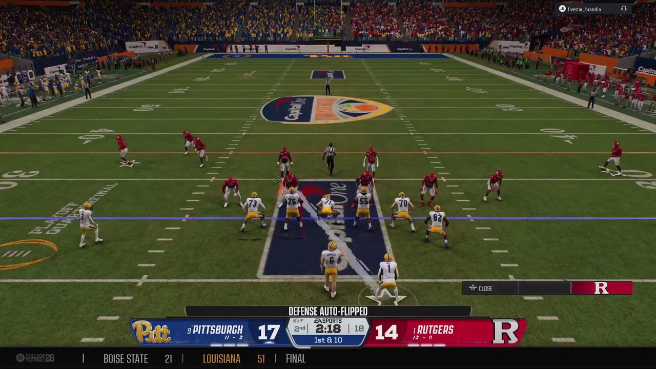Year 2 Pitts vs Rutgers