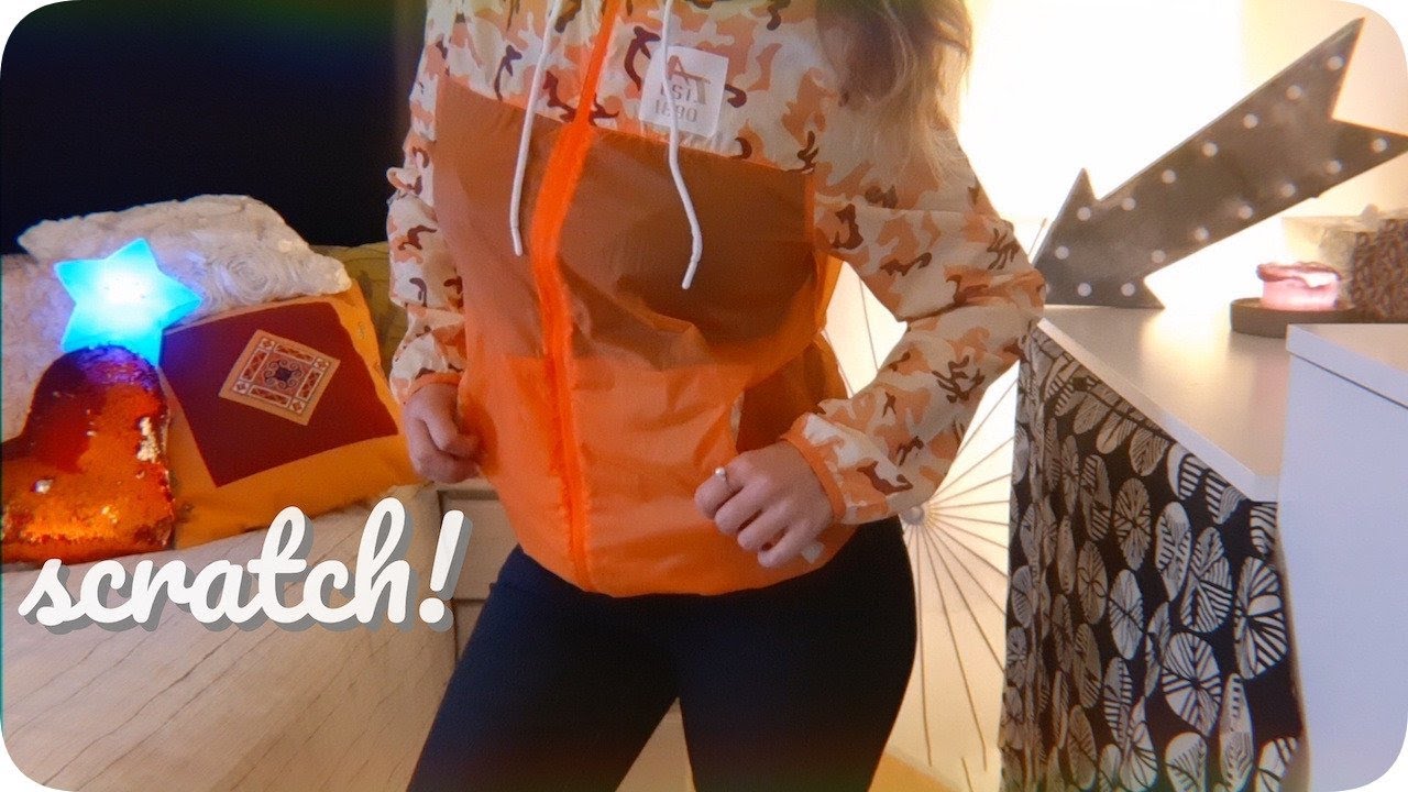 Jeans scratching ASMR Jacket and Zip scratching / loud crinkles / fabric sounds 😍
